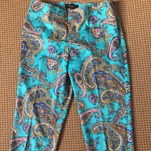 Talbots paisley capris